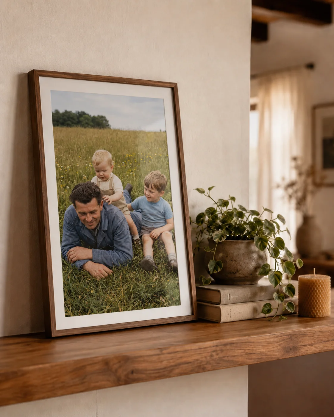 Ein gerahmtes FotoBeleben.de-Foto an der Wand